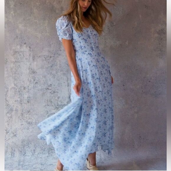 Coralie Maxi Dress. Mystical blue - Picture 2 of 11